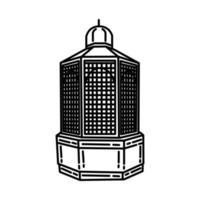 Maqam Ibrahim Icon. Doodle Hand Drawn or Outline Icon Style vector