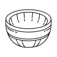 Prophet Muhammad's Bowl and Sacred Seal Icon. Doodle Hand Drawn or Outline Icon Style vector