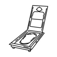 Relics of Muhammad and Place He Touched Icon. Doodle Hand Drawn or Outline Icon Style vector