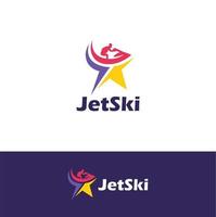 vector de concepto de diseño de logotipo de jet ski