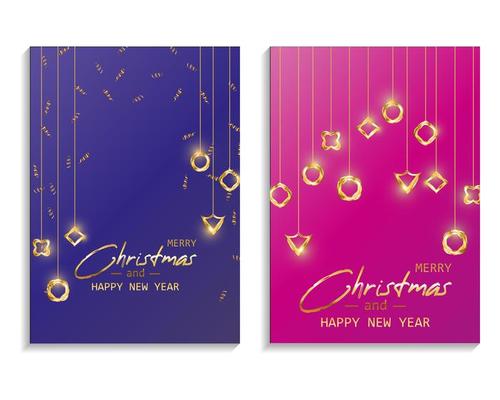 Marry Christmas and Happy New Year card. Christmas banner.