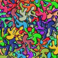 Colorful 3D abstract messy shape vector background