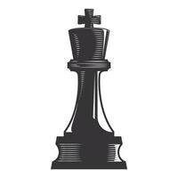 Chess King vector line art illustration.