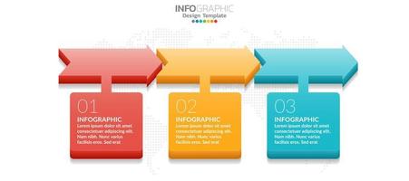 banner de opciones de estilo 3d de infografía de línea de tiempo de negocios. vector