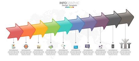 banner de opciones de estilo 3d de infografía de línea de tiempo de negocios. vector