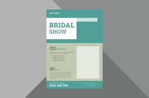 bridal expo flyer design template. decorative bridal poster leaflet design.   a4 template, brochure design, cover, flyer, poster, print-ready vector