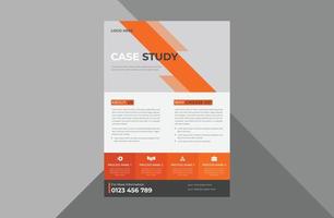 case study flyer design template. case study cover poster leaflet design.  a4 template, brochure design, cover, flyer, poster, print-ready vector