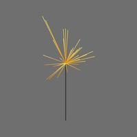 Sparkler illustration. Vector in flat design