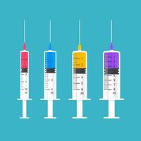 Syringe Icons with Various Size vector