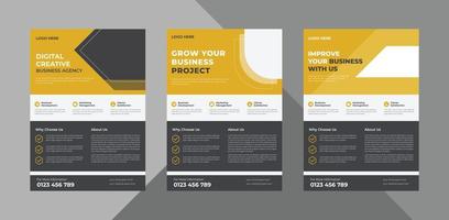 flyer design templates. business corporate flyer design ideas. poster leaflet brochure design ideas. bundle, a4 template, brochure design, cover, flyer, poster, print-ready vector