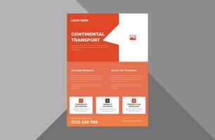 carriage flyer design template. business transportation service flyer design.  a4 template, brochure design, cover, flyer, poster, print-ready vector