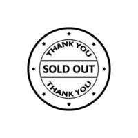 SOLD OUT LABEL STAMP VECTOR ON WHITE BACKGROUND