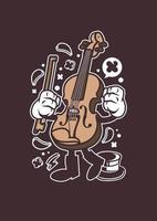 Funny Violin Cartoon vector