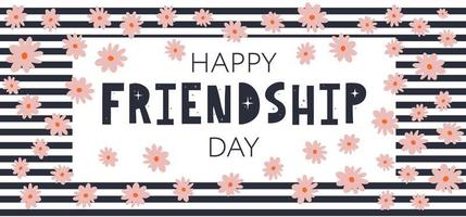 Friendship day banner vector