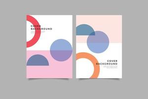 set of geometric design business cover collection vector