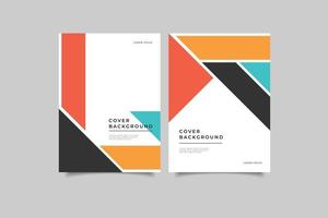 set of geometric design business cover collection vector