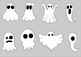 conjunto de fantasmas vectoriales para halloween