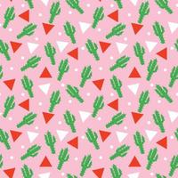 lindo, cactus, vector, seamless, patrón vector