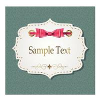 gift card with ribbons, design elements. Vector illustration