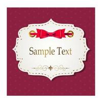 gift card with ribbons, design elements. Vector illustration