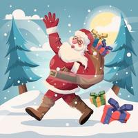 Happy Santa Claus Greeting vector