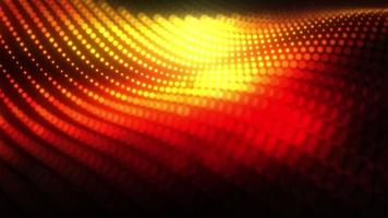 Bewegung von Punkten glühen Gradient Gold Bokeh Wellenmuster Bewegungseffekt. video