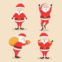 colección de personajes de santa claus vector