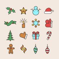Christmas Item Icon Collection vector