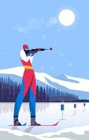 Biathlon Men Shooting Standing vector