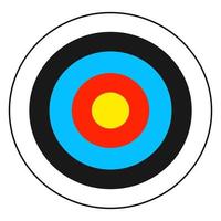 Archery Shooting Target Simple Flat Graphic vector