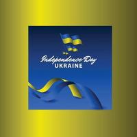 Happy Ukraine Independence Day Celebration Vector Template Design Illustration