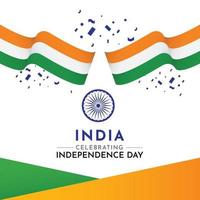 feliz día de la independencia de la india celebración vector plantilla diseño ilustración