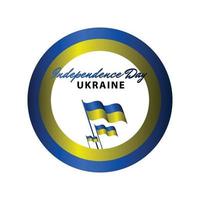 Happy Ukraine Independence Day Celebration Vector Template Design Illustration