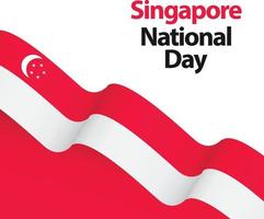 feliz celebración del día nacional de singapur vector plantilla de diseño ilustración