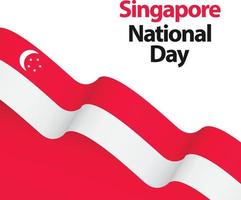 Happy Singapore National Day Celebration Vector Template Design Illustration