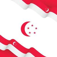 Happy Singapore National Day Celebration Vector Template Design Illustration