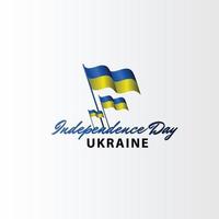 Happy Ukraine Independence Day Celebration Vector Template Design Illustration