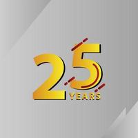 25 Years Anniversary Celebration Vector Template Design Illustration