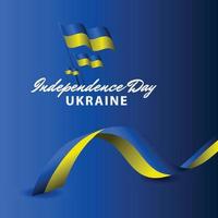 Happy Ukraine Independence Day Celebration Vector Template Design Illustration
