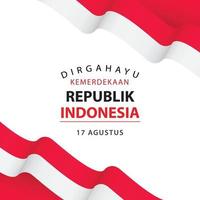 Feliz día de la independencia de Indonesia celebración vector plantilla diseño ilustración