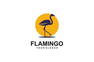 Flamingo logo template design icon vector illustration