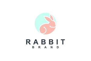 Rabbit logo template design vector icon illustration