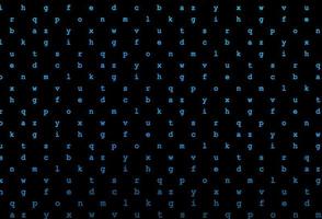 Dark blue vector pattern with ABC symbols.