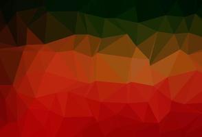 Light Green, Red vector shining triangular background.