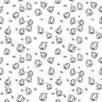 Seamless vector pattern with dogs. Doodle vector with puppies on white background. Vintage pattern with dogs icons, sweet elements background for your project