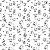 Seamless vector pattern with dogs. Doodle vector with puppies on white background. Vintage pattern with dogs icons, sweet elements background for your project