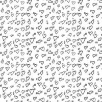 Seamless hearts vector pattern. Doodle vector with hearts icons on white background. Vintage hearts pattern, sweet elements background for your project, menu, cafe shop.