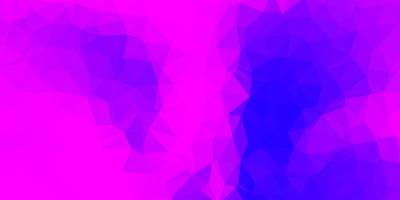 Light purple, pink vector abstract triangle pattern.