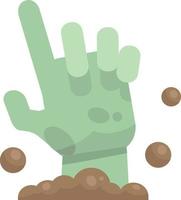 Zombie hand cartoon in flat style vector