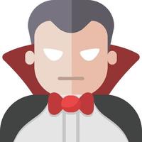 Dracula cartoon in flat style vector